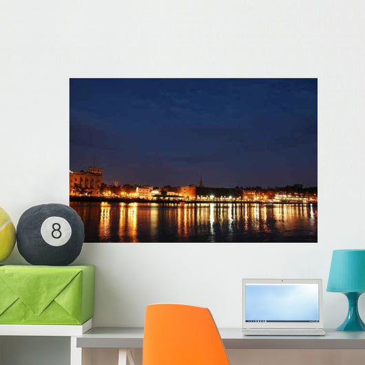 Wilmington Waterfront Night Wall Decal