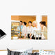 Cafeteria Food Young Woman Wall Decal
