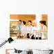Cafeteria Food Young Woman Wall Decal