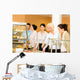 Cafeteria Food Young Woman Wall Decal