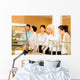 Cafeteria Food Young Woman Wall Decal