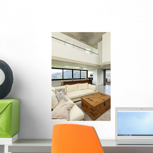 Beautiful Modern House Cement Wall Decal