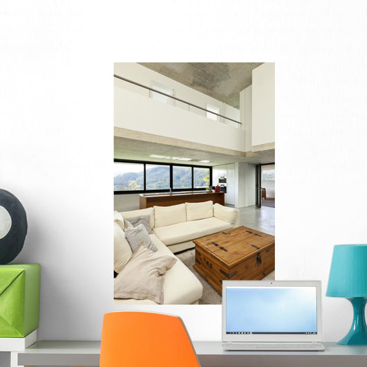 Beautiful Modern House Cement Wall Decal