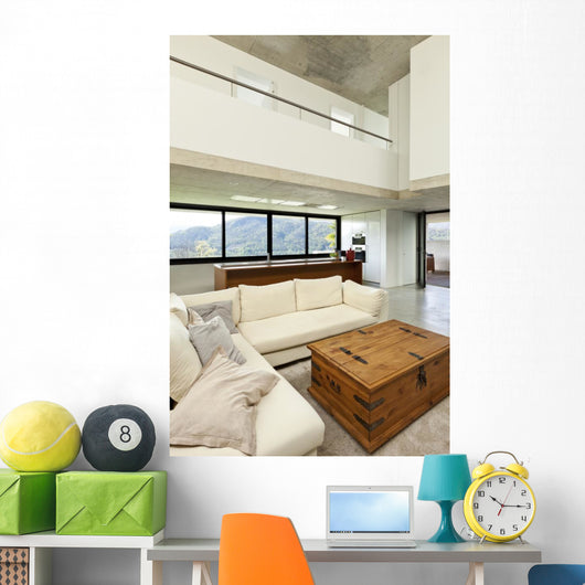 Beautiful Modern House Cement Wall Decal