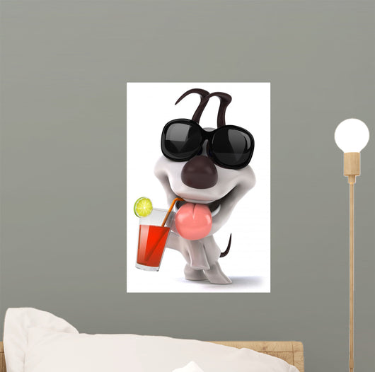 Dog and Cocktail Wall Decal