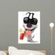 Dog and Cocktail Wall Decal