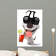 Dog and Cocktail Wall Decal