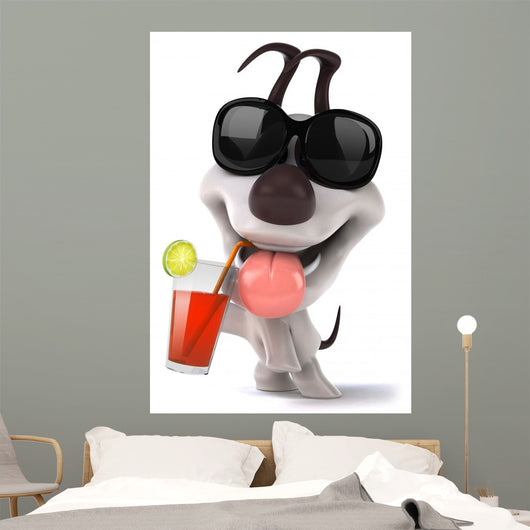 Dog and Cocktail Wall Decal
