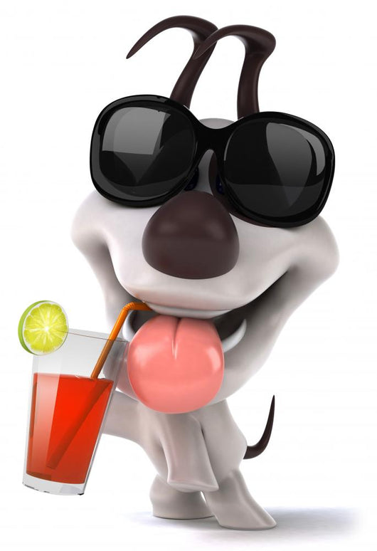 Dog and Cocktail Wall Decal