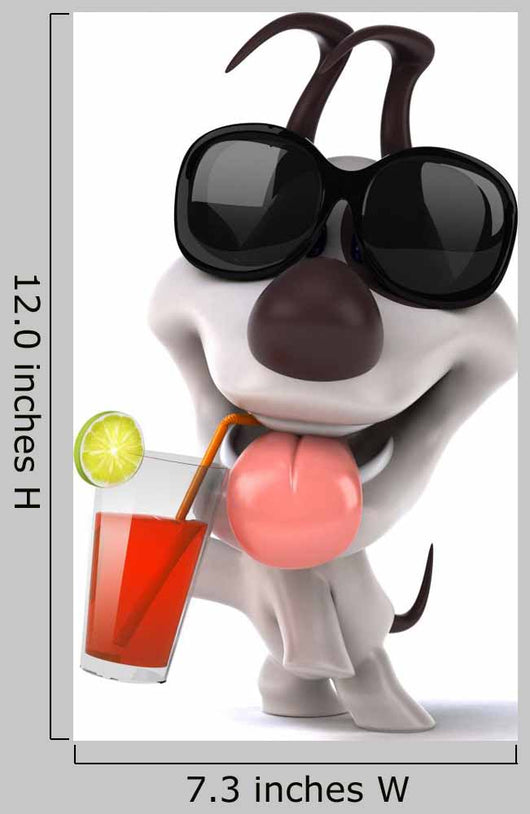 Dog and Cocktail Wall Decal
