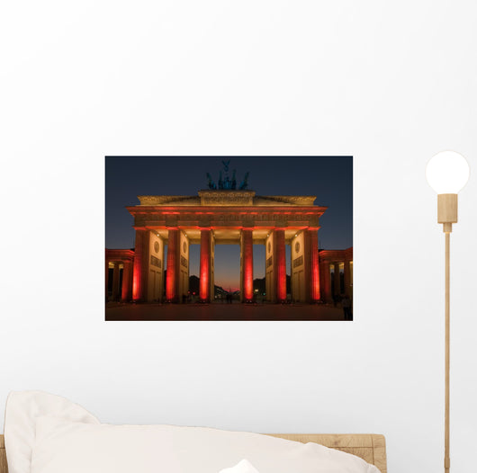 Brandenburg Gate Red Light Wall Decal