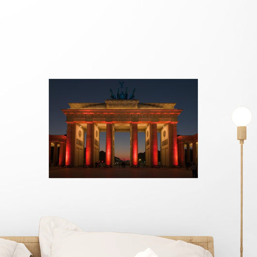 Brandenburg Gate Red Light Wall Decal
