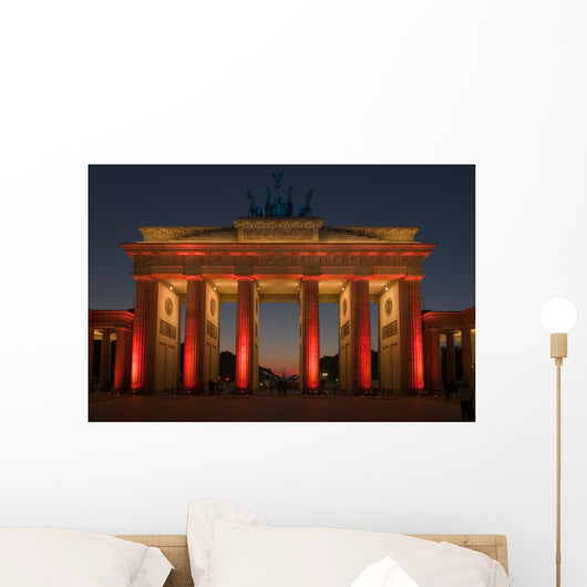 Brandenburg Gate Red Light Wall Decal
