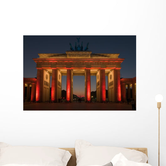 Brandenburg Gate Red Light Wall Decal