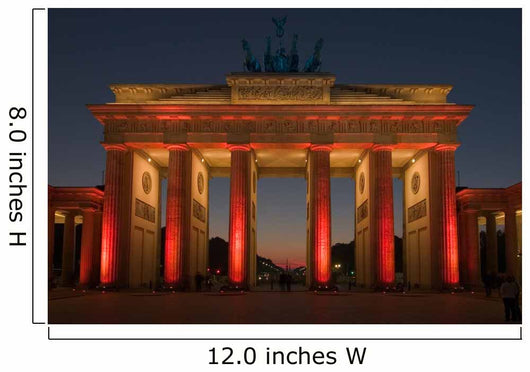 Brandenburg Gate Red Light Wall Decal
