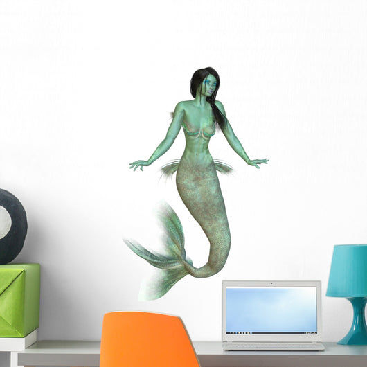 Green Skinned Dark Haired Wall Decal