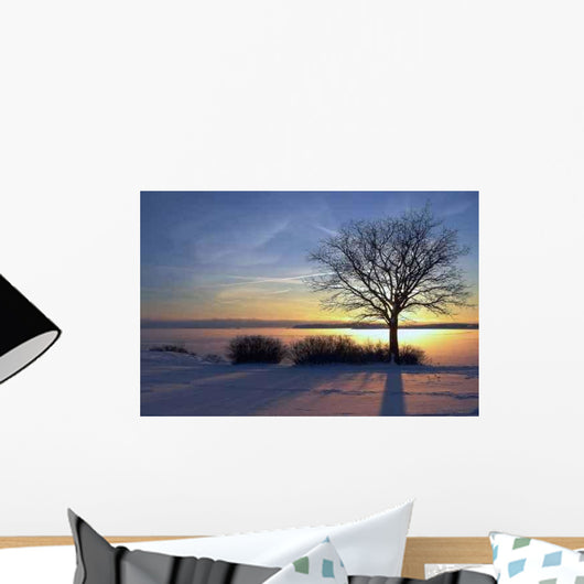 Winter Sunset Wall Decal