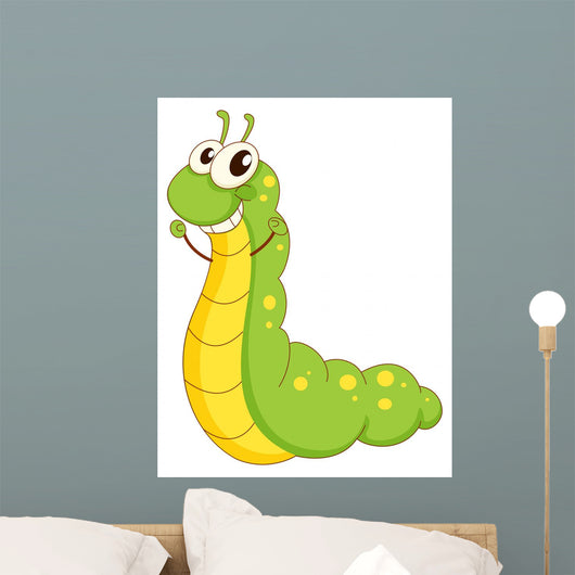 Victory Cartoon Caterpillar Wall Decal