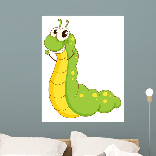 Victory Cartoon Caterpillar Wall Decal