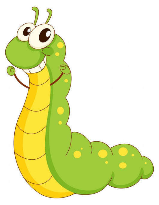 Victory Cartoon Caterpillar Wall Decal
