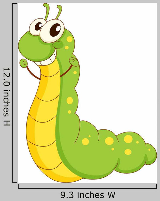 Victory Cartoon Caterpillar Wall Decal