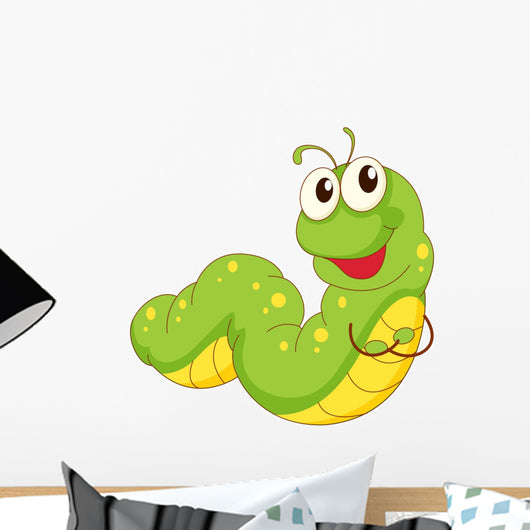 Crawling Cartoon Caterpillar Wall Decal