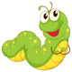 Crawling Cartoon Caterpillar Wall Decal