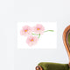 Pink Flowers Illustration Wall Decal