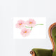 Pink Flowers Illustration Wall Decal