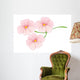 Pink Flowers Illustration Wall Decal
