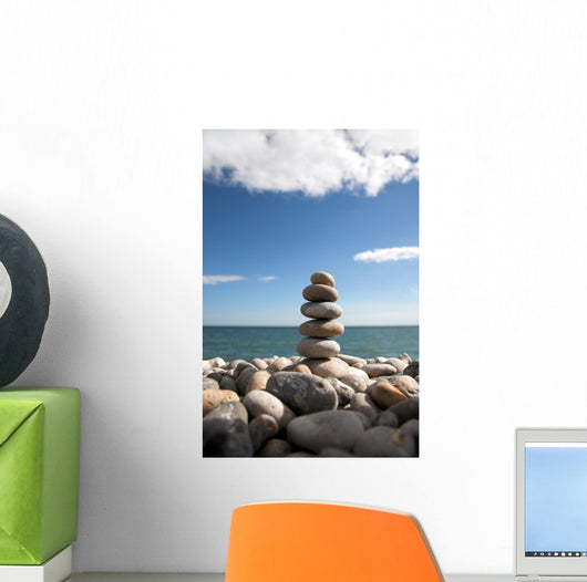 Pebble Stack Beach Wall Decal