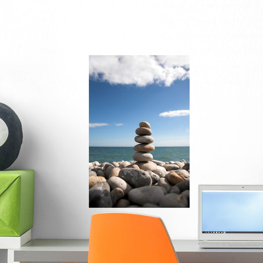 Pebble Stack Beach Wall Decal