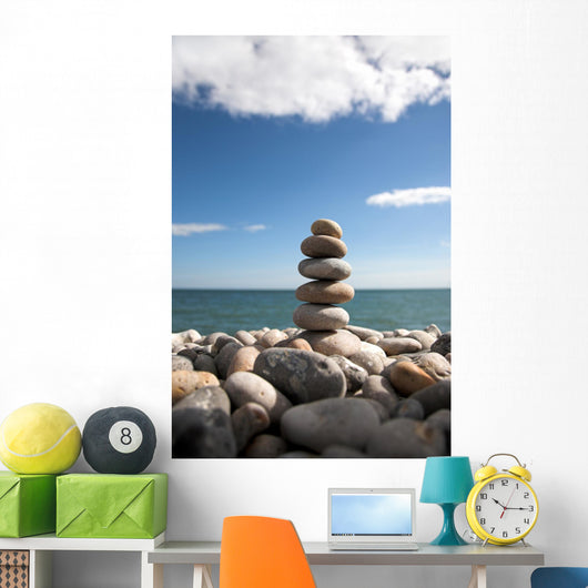 Pebble Stack Beach Wall Decal