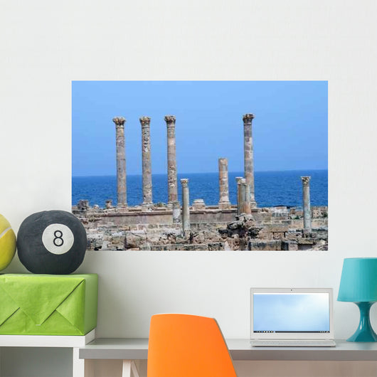 Seaside Pillar Ruins Wall Decal