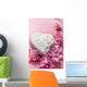 Pink Heart and Flowers Wall Decal