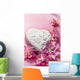 Pink Heart and Flowers Wall Decal
