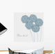 Cute Unique Floral Card Wall Decal
