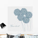 Cute Unique Floral Card Wall Decal