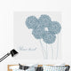 Cute Unique Floral Card Wall Decal