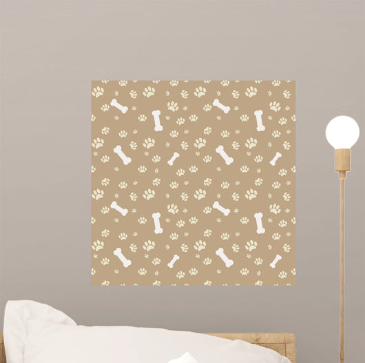 With Dog Paw Print Wall Decal