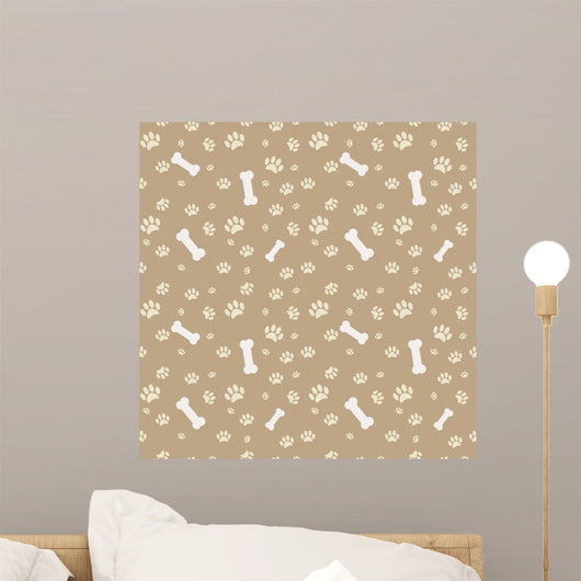 With Dog Paw Print Wall Decal