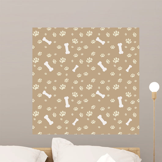 With Dog Paw Print Wall Decal