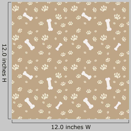 With Dog Paw Print Wall Decal