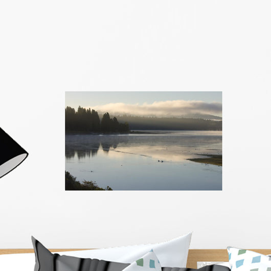 Misty Morning Sunrise Lake Wall Decal