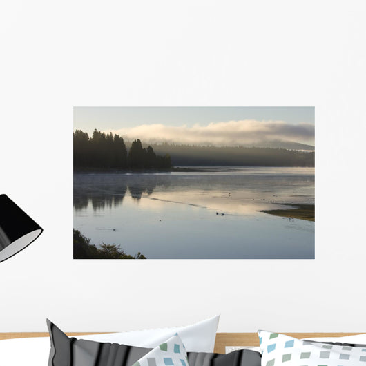 Misty Morning Sunrise Lake Wall Decal
