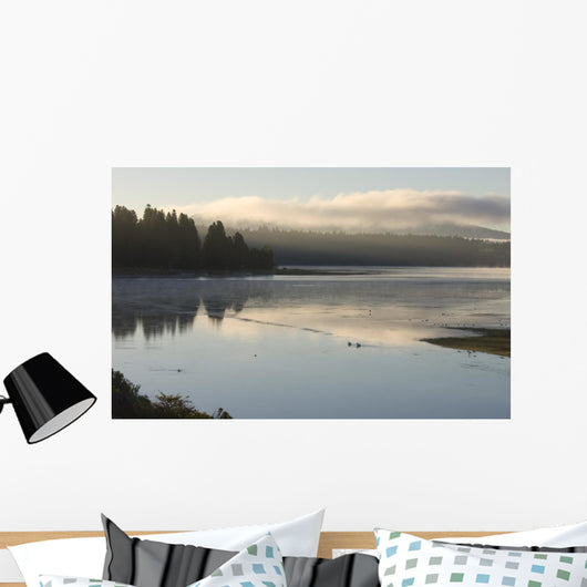 Misty Morning Sunrise Lake Wall Decal