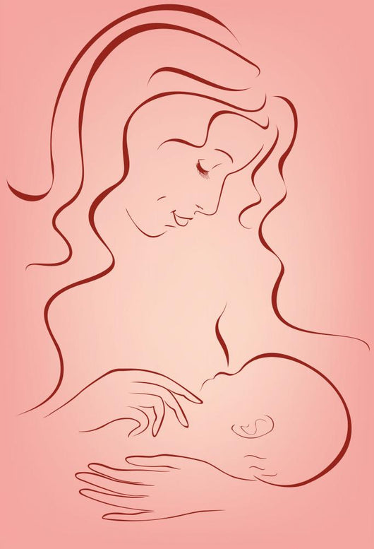 Breastfeeding Illustration Wall Decal