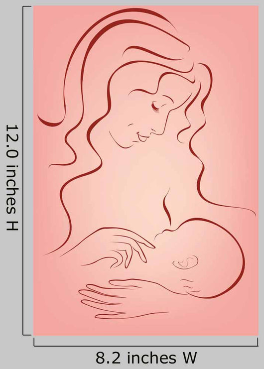 Breastfeeding Illustration Wall Decal