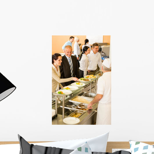 Business Colleagues Cook Serve Wall Decal