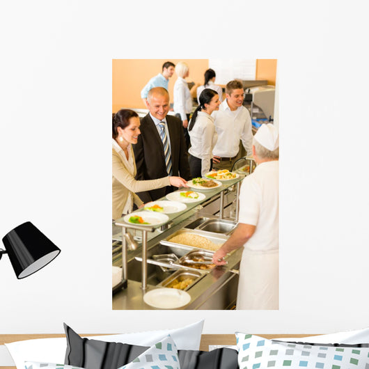 Business Colleagues Cook Serve Wall Decal